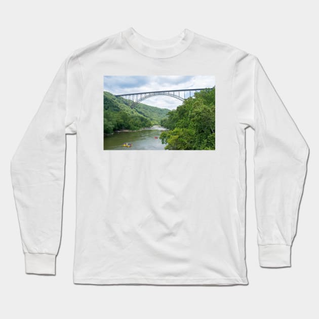 New River Gorge Bridge, Fayettville, West Virginia Long Sleeve T-Shirt by searchlight